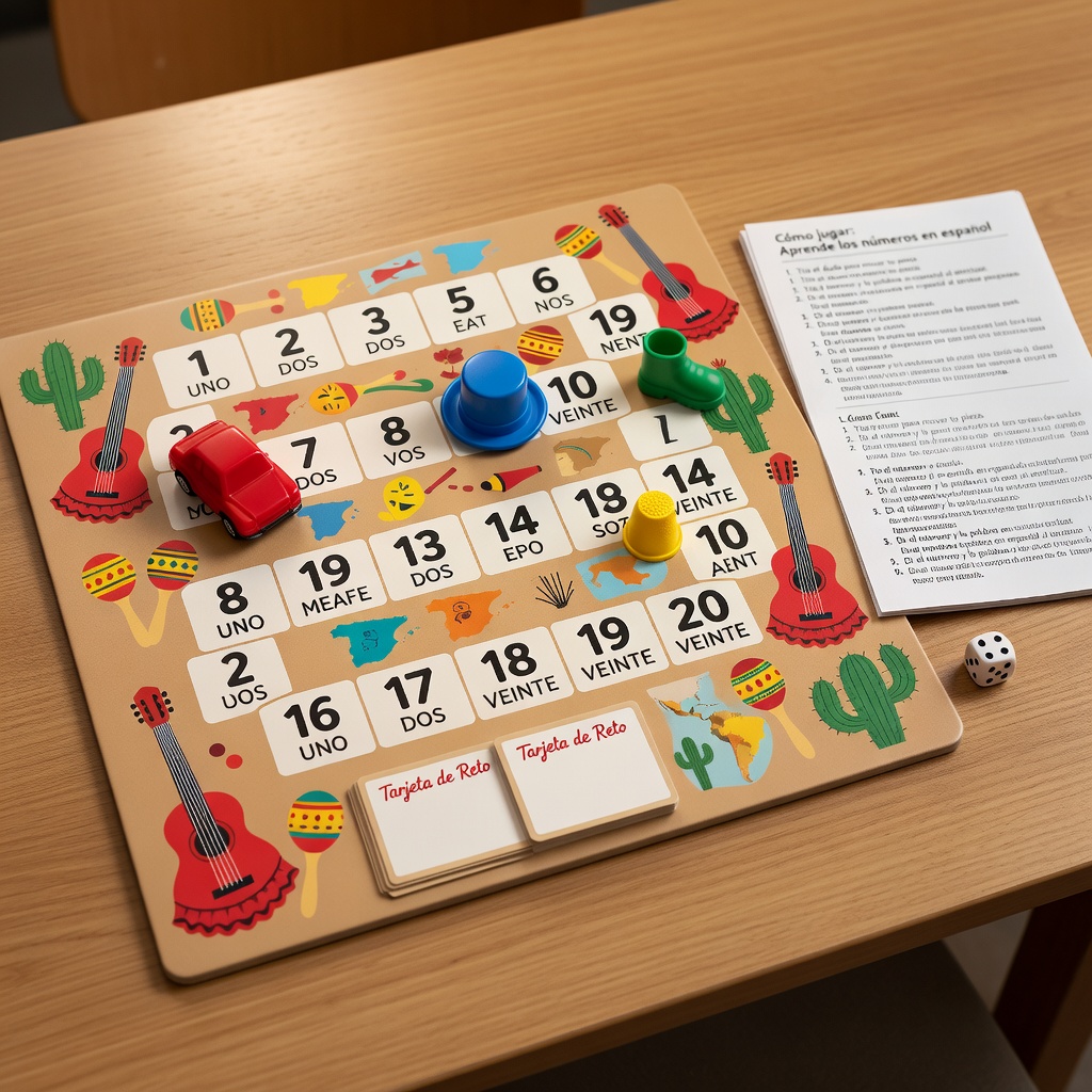 Aprender jugando - tablero de juego en español