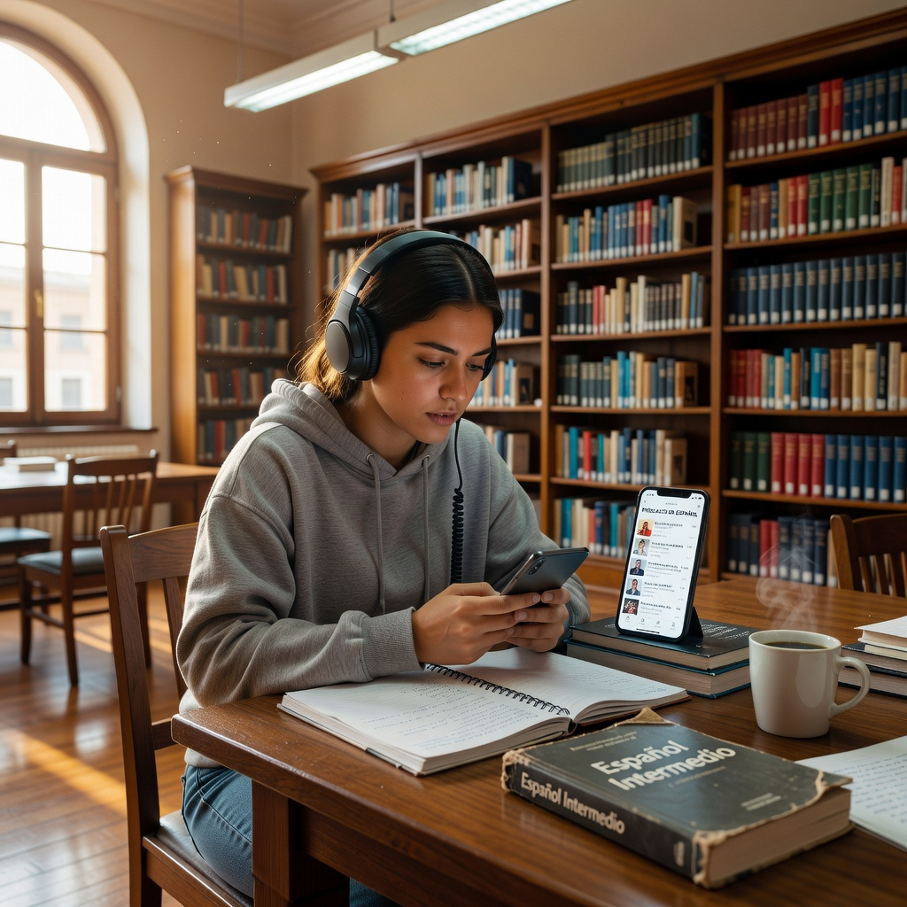 Aprende español con podcasts en el móvil