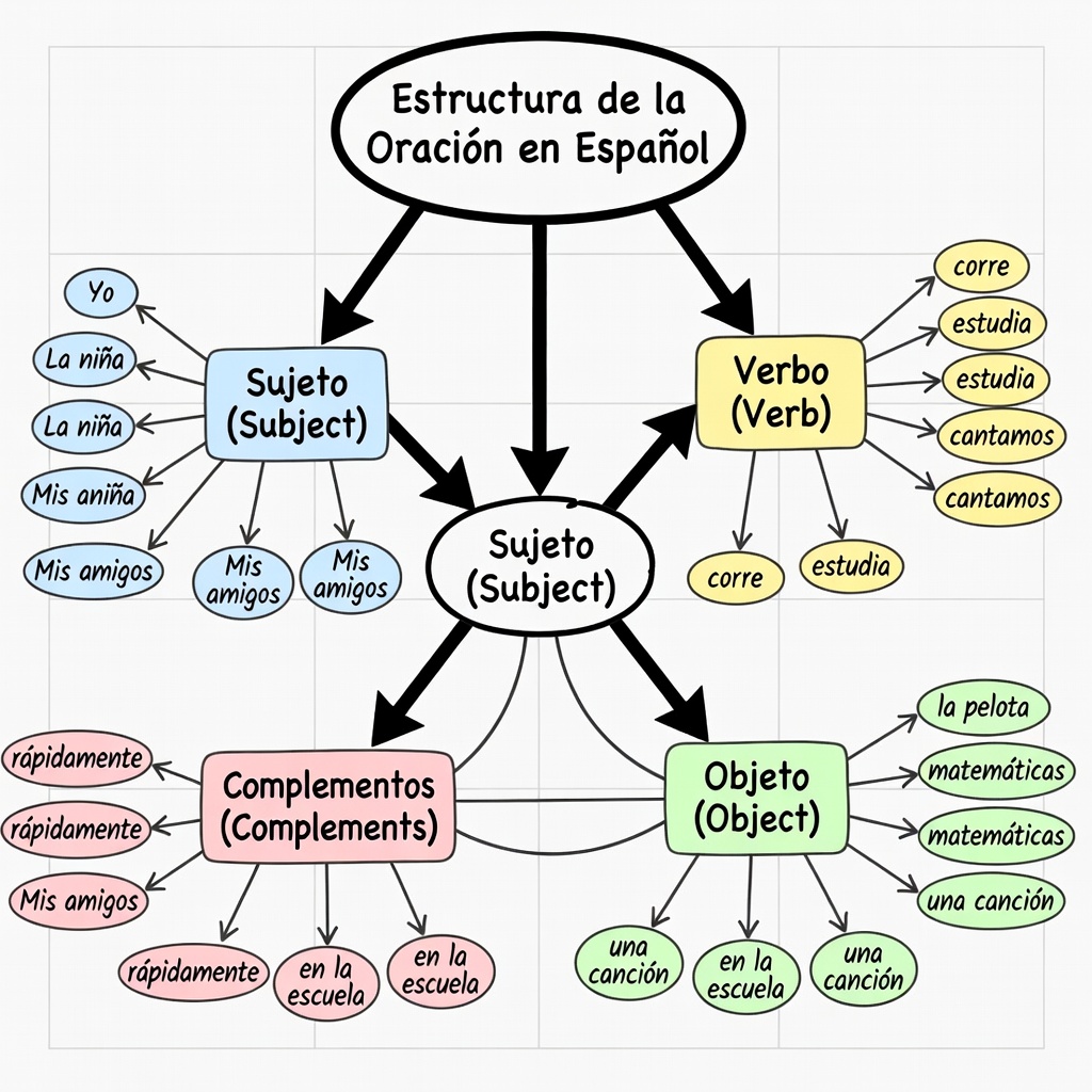 Mapa mental de oraciones en español