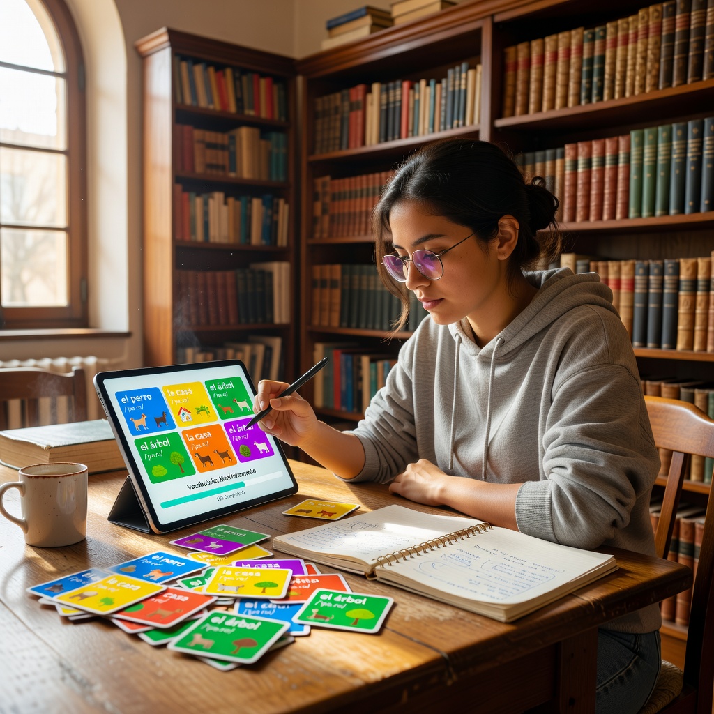 Vocabulario en tablet